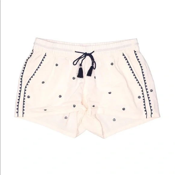 Old Navy linen blend tassel tie front shorts, Sz L - Picture 1 of 4